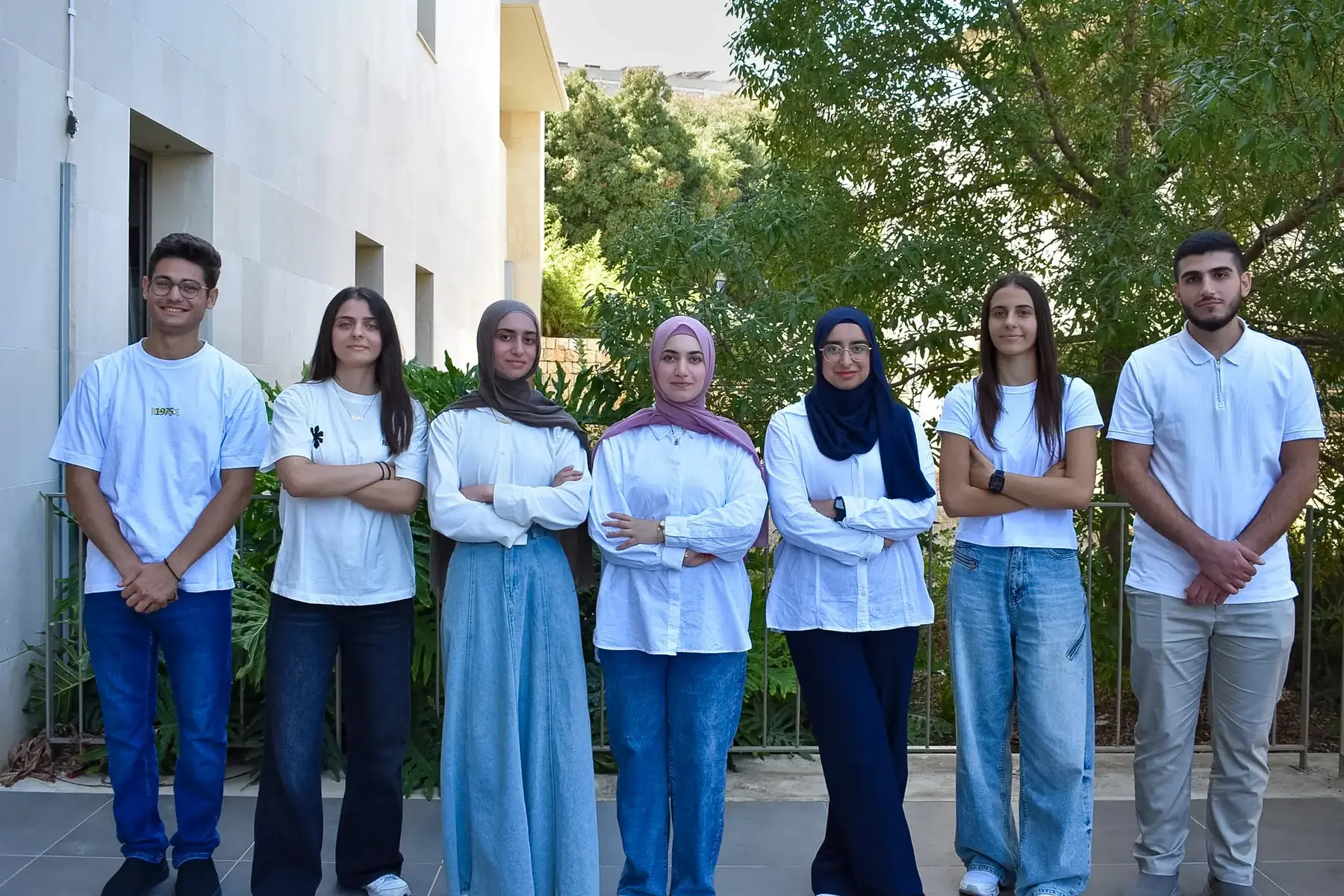 The IEEE UOB Computer Society chapter for 2026–2027, standing together outside the Engineering Complex