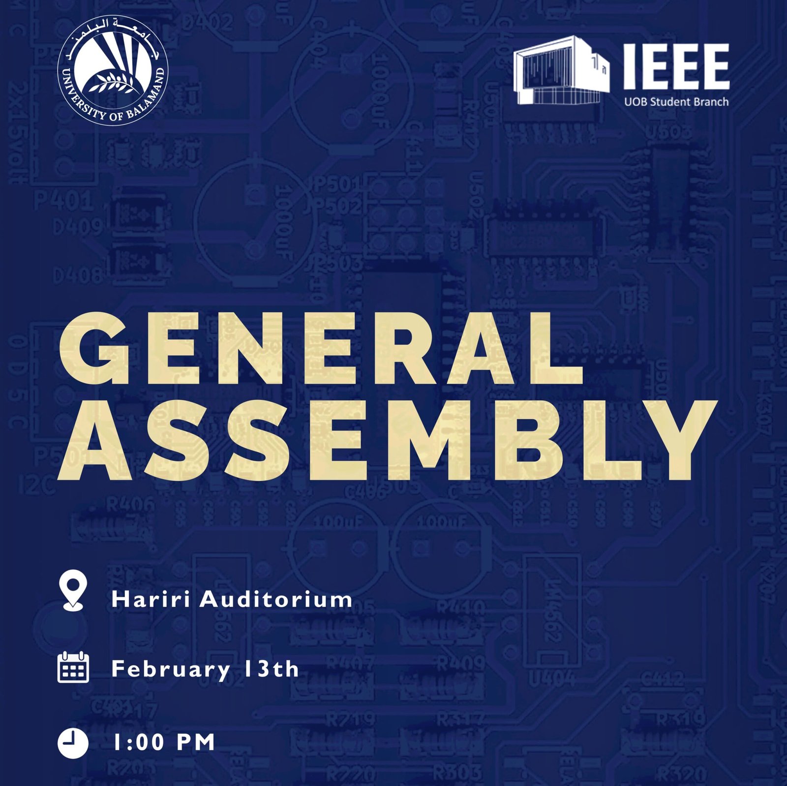 IEEE UOB Student Branch General Assembly